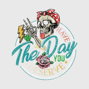 Sassy Lucky Skeleton Transfer