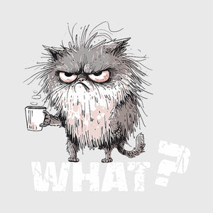 Grumpy Coffee Cat Transfer