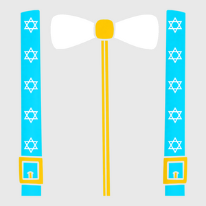 Menorah Celebration Bow Tie Transfer