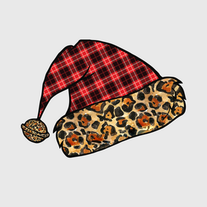 Leopard Christmas Hat Transfer