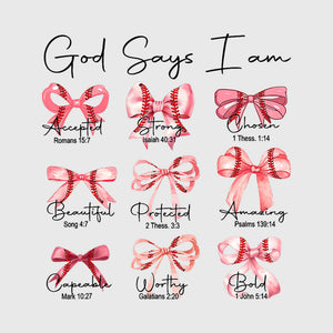 Faith Filled Diamond Bows Transfer