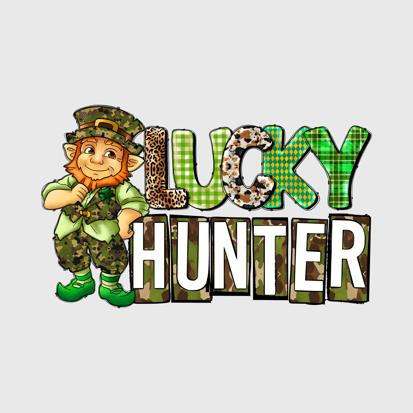 Lucky Hunter Leprechaun Transfer