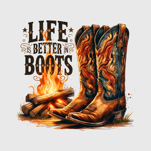 Rugged Cowboy Boots Transfer