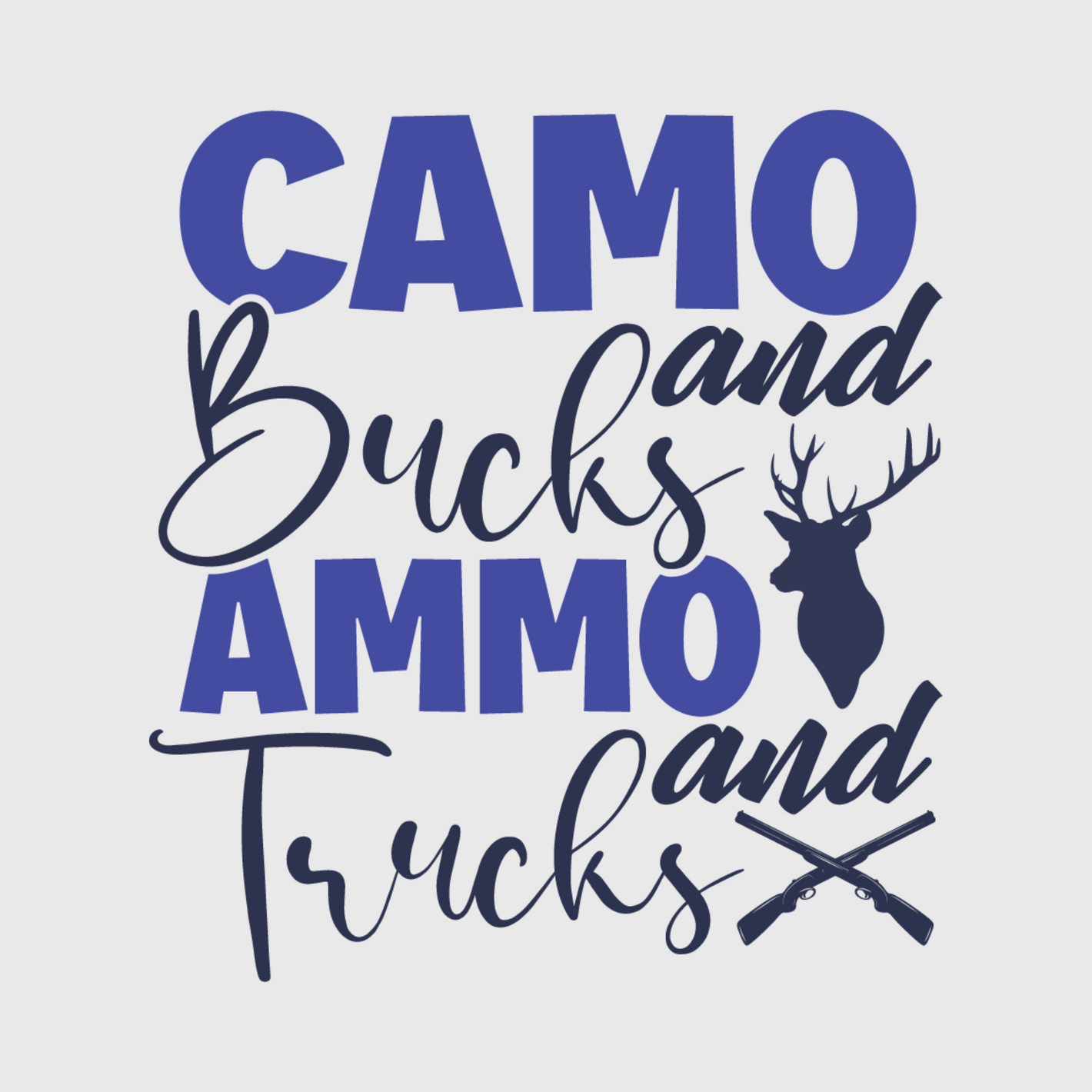 Camo Bucks Ammo And Trucks Transfer