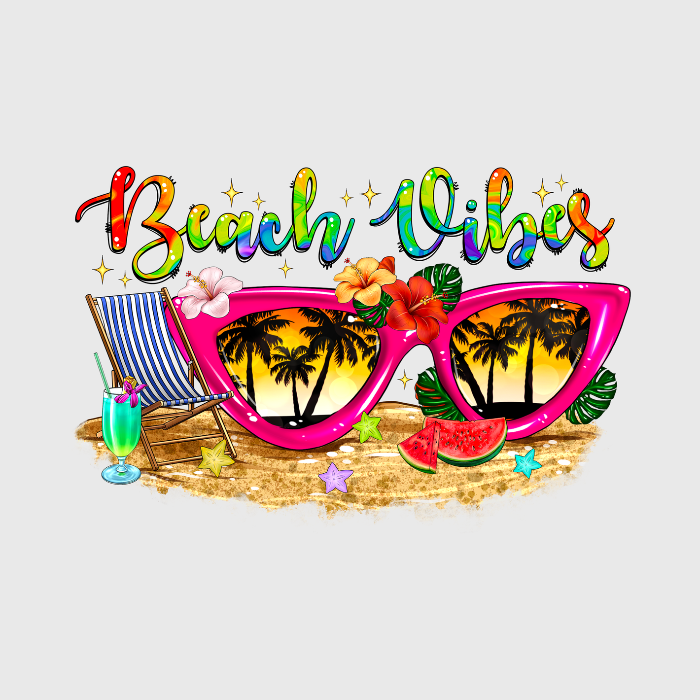 Beach Vibes Sunglasses Transfer