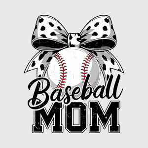 Vintage Cowprint Baseball Mom Transfer