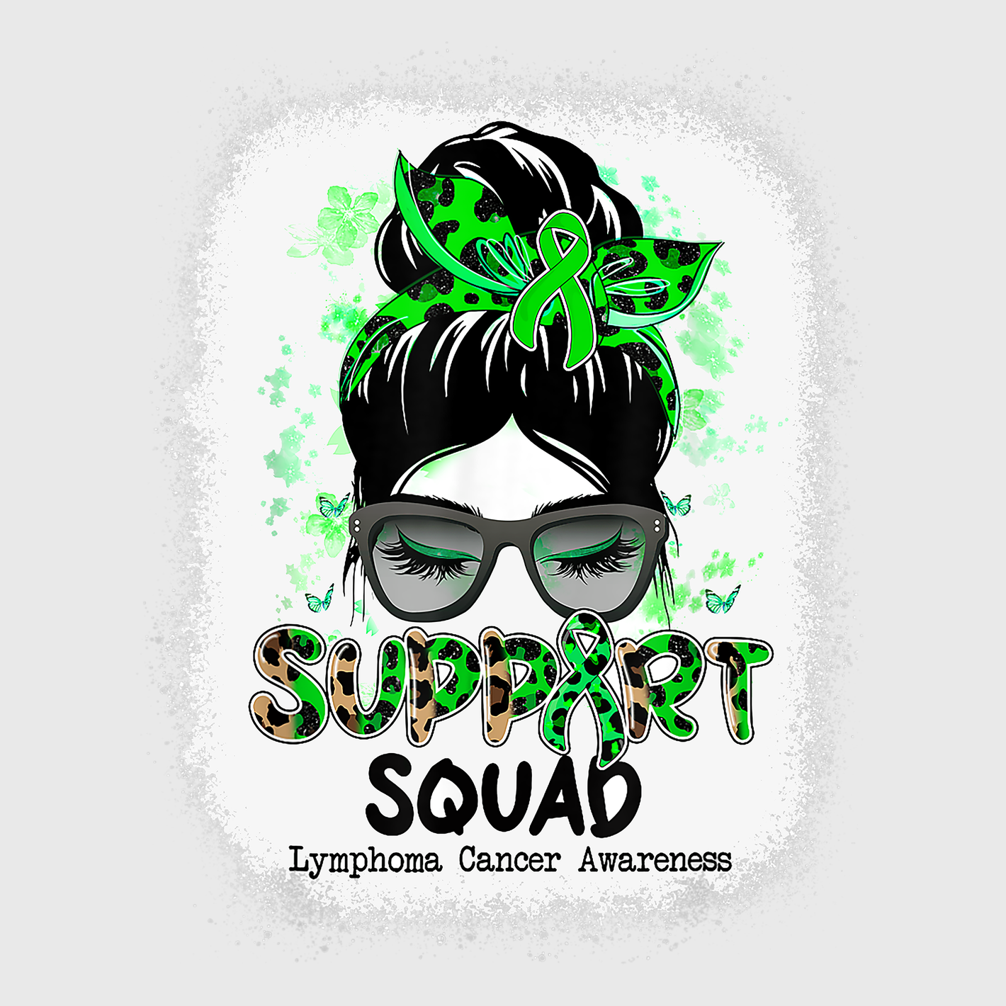 Lymphoma Support Squad Bandana Girl Transfer