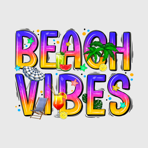 Colorful Beach Vibes Transfer"