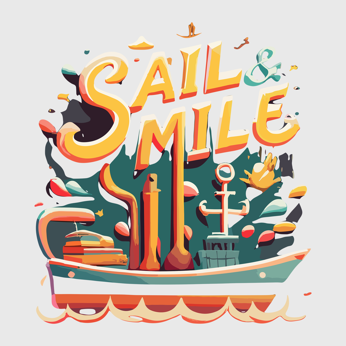 Sail and Smile Vibrant Transfer