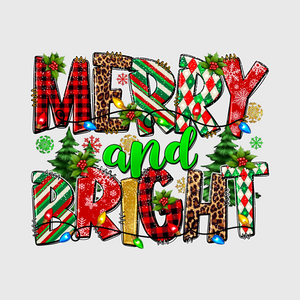 Merry and Bright Christmas Transfer