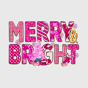 Merry and Bright Glitter Transfer