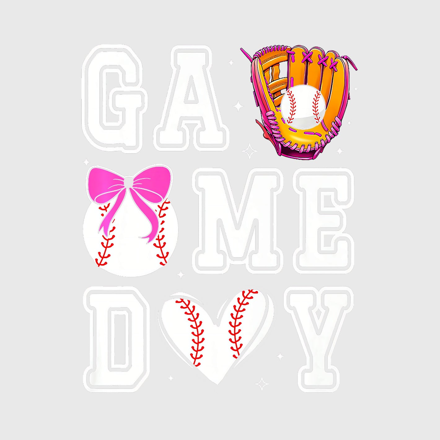 Neon Game Day Glam Transfer