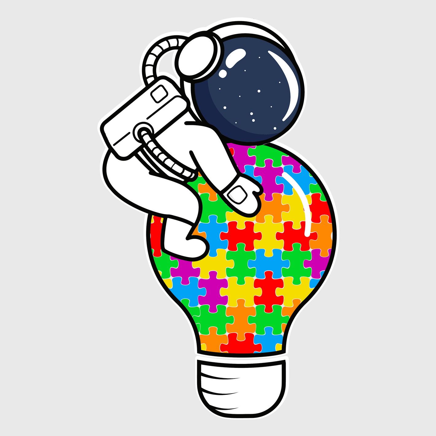 Autism Lightbulb Idea Transfer