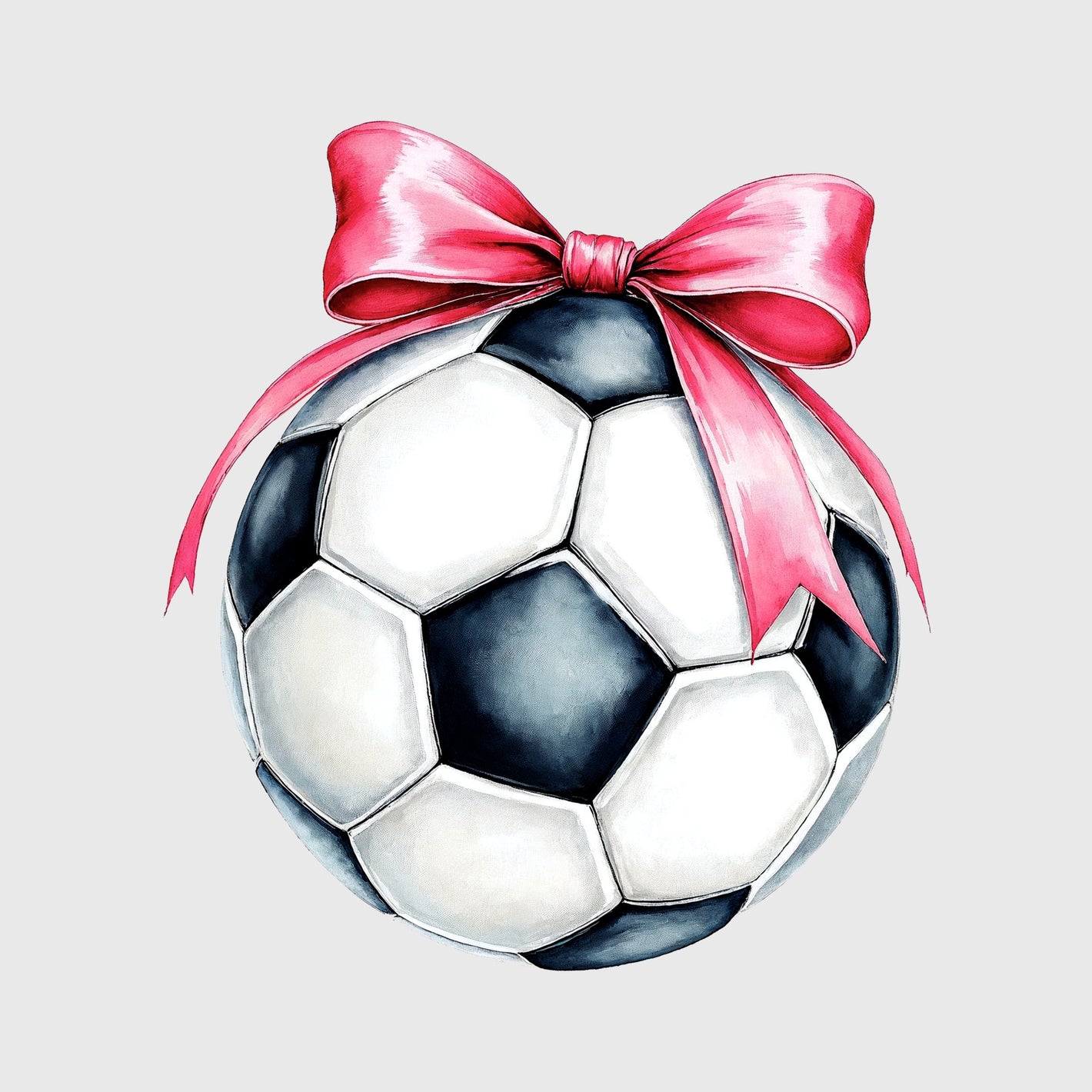 Realistic Soccer Ball with Bow Transfer