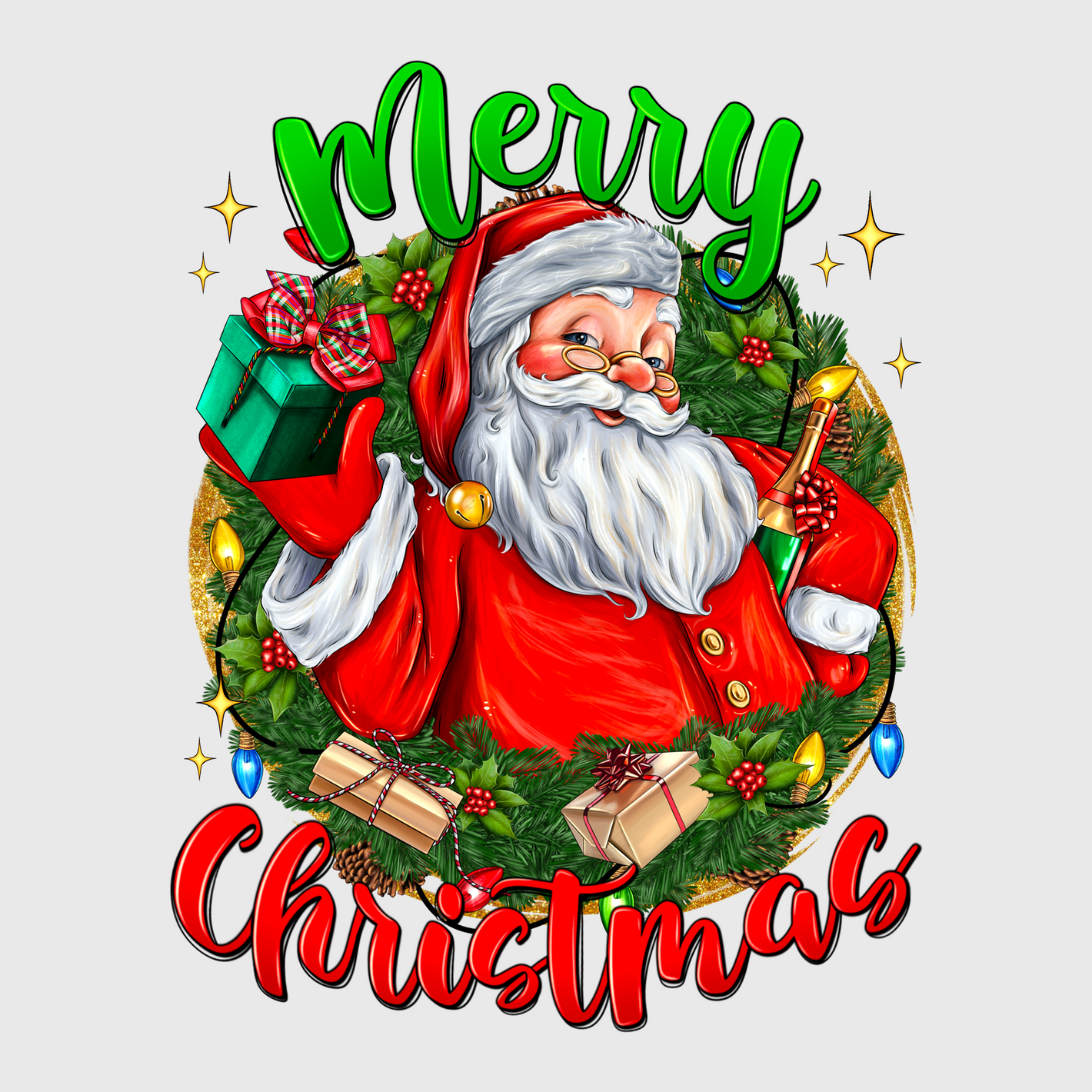 Santa Claus Merry Christmas Transfer