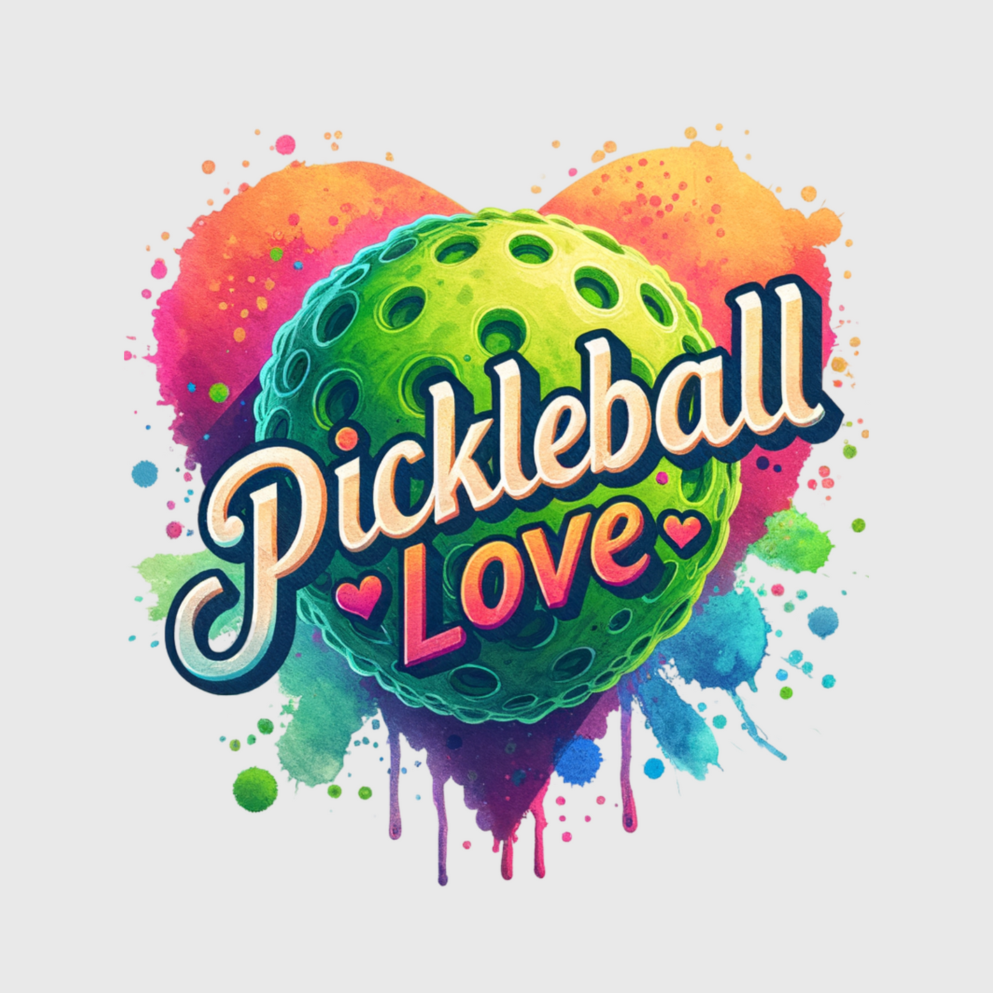 Pickleball Love Splash Transfer