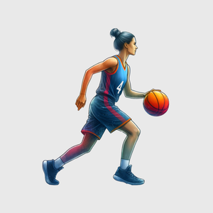 Dribbling Basketball Girl Transfer