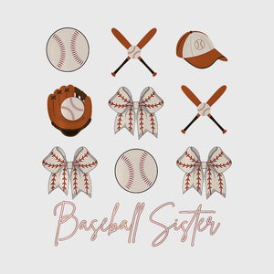 Baseball Sister Spirit Set Transfer