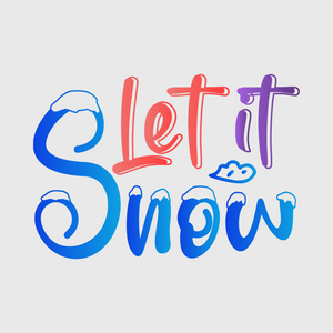 Let It Snow Blue Transfer