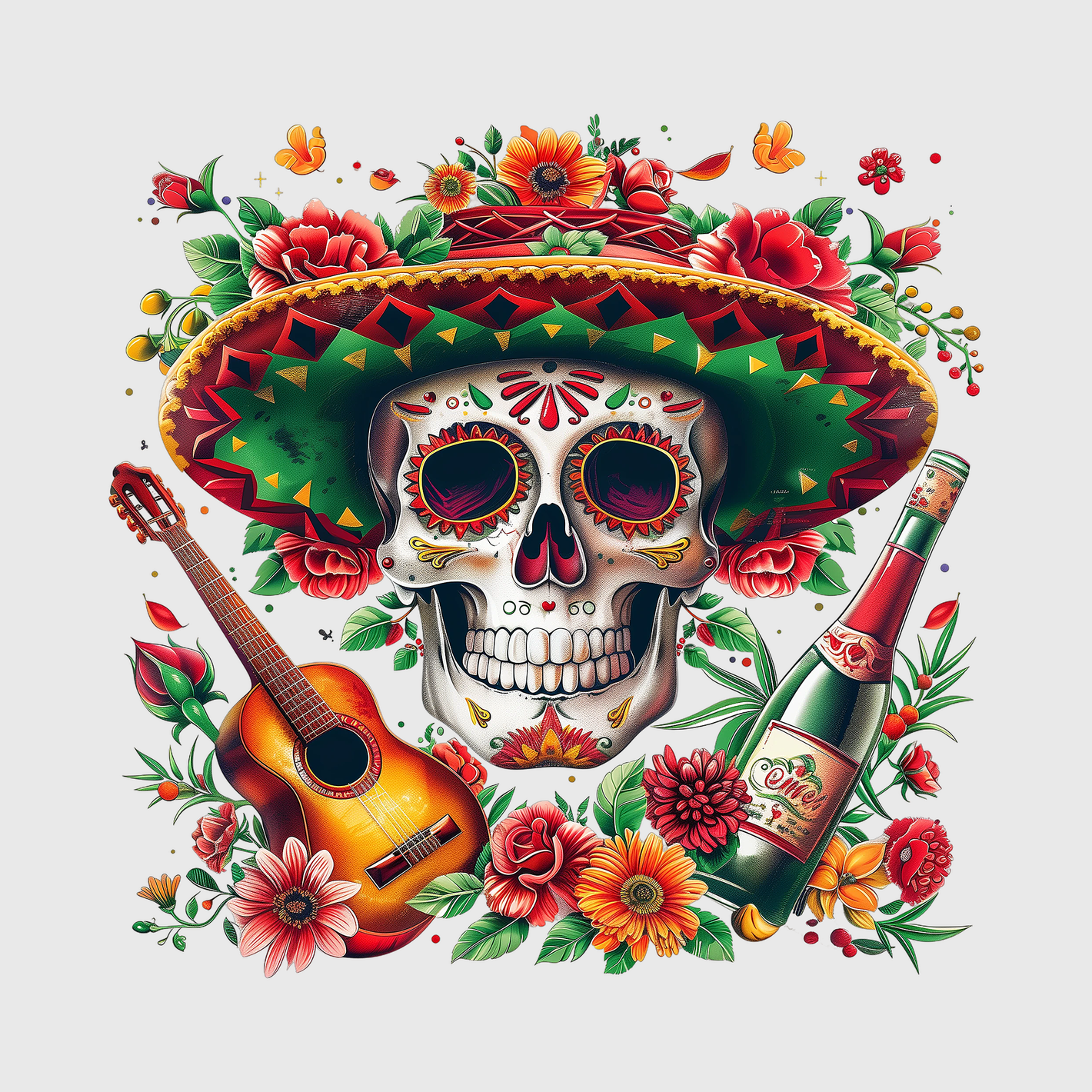 Cinco de Mayo Serape Skull Transfer