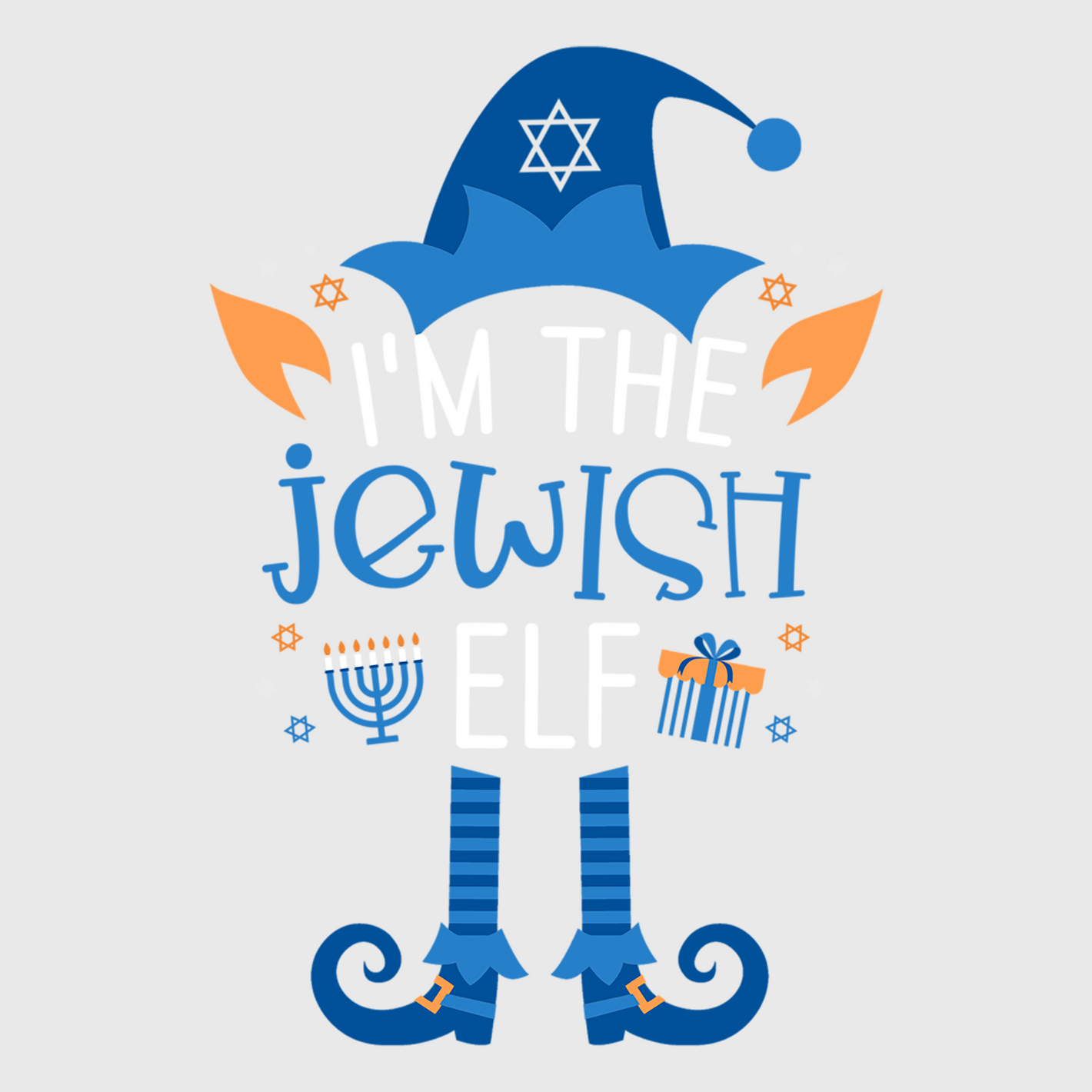 Jewish Blue Hanukkah Transfer