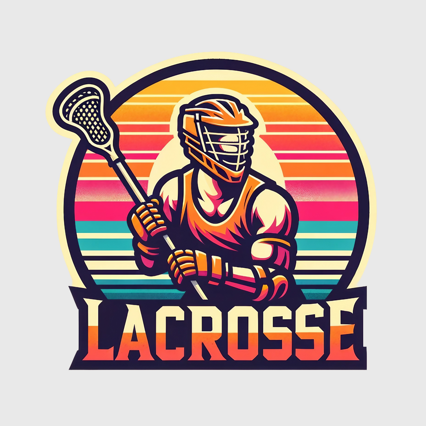 Lacrosse Retro Athlete Transfer