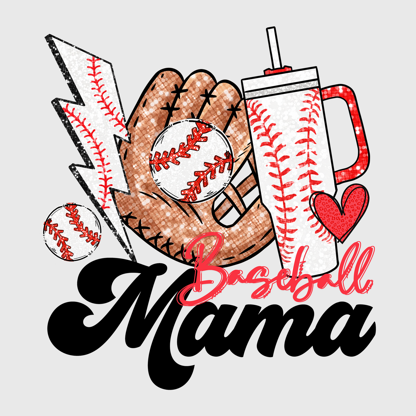 Hot Mess Baseball Mama Transfer