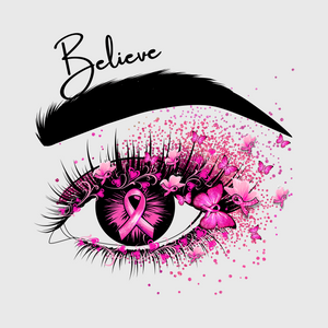 Believe In Strength Breast Cancer Eye Transfer