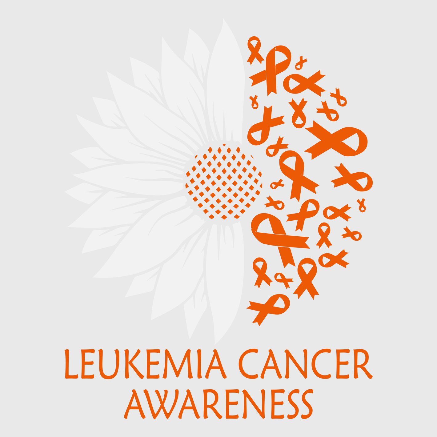 Fight Leukemia Orange Spiral Transfer