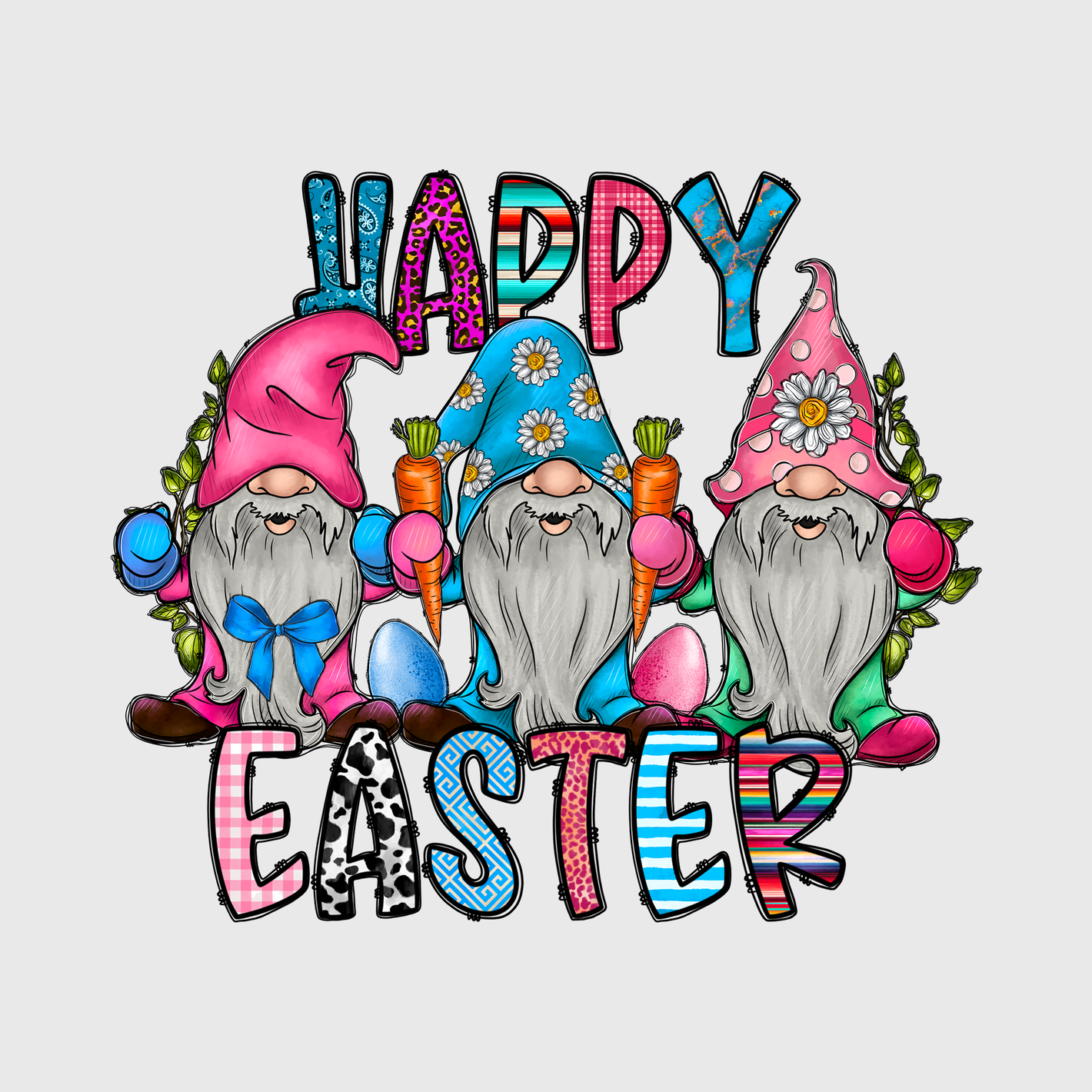 Happy Easter Colorful Celebration Transfer