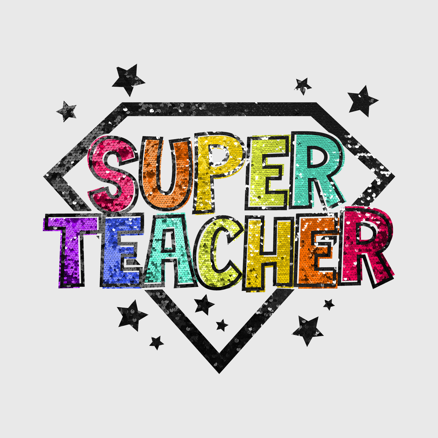 Super Teacher Diamond Design Transfer