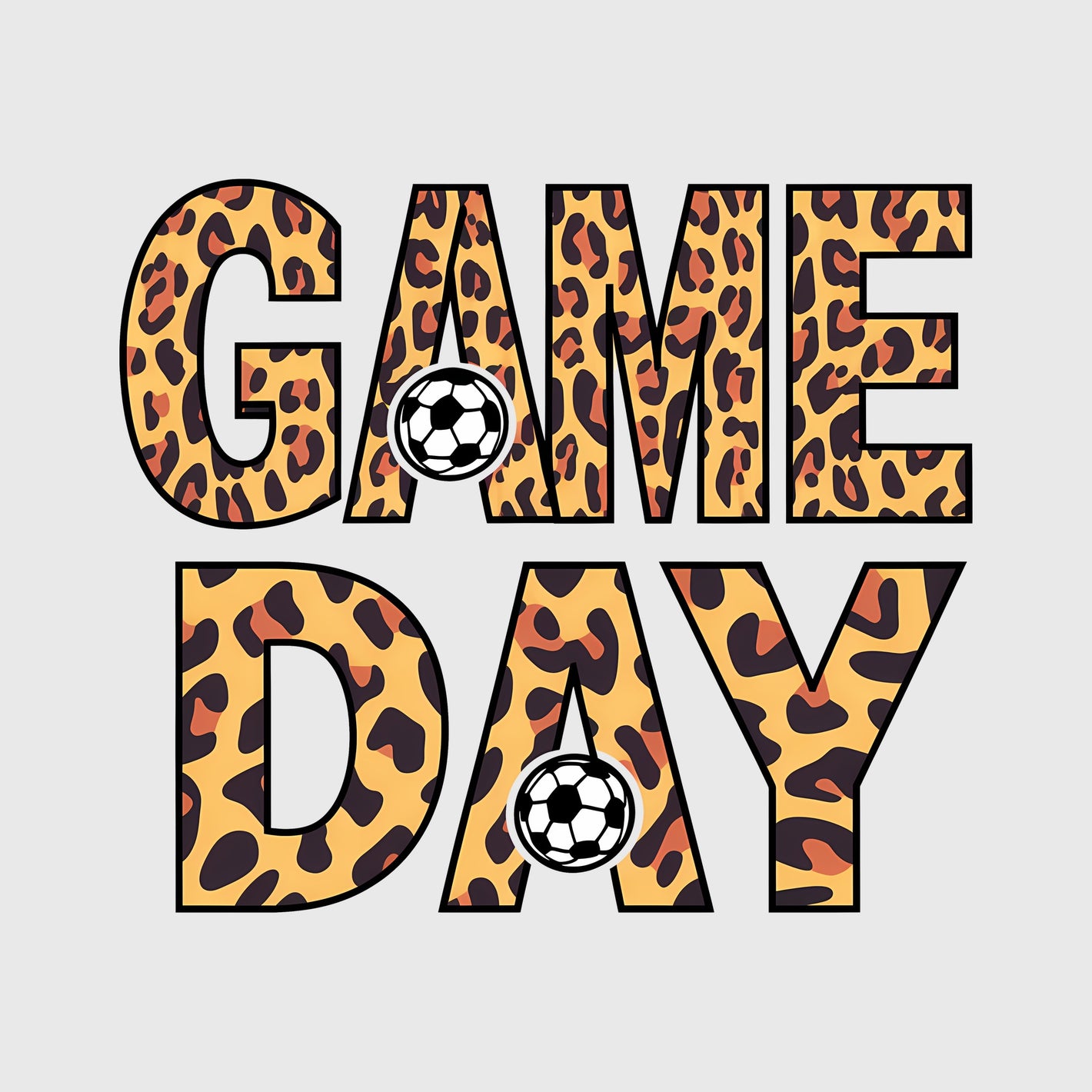 Game Day Leopard Print  Transfer