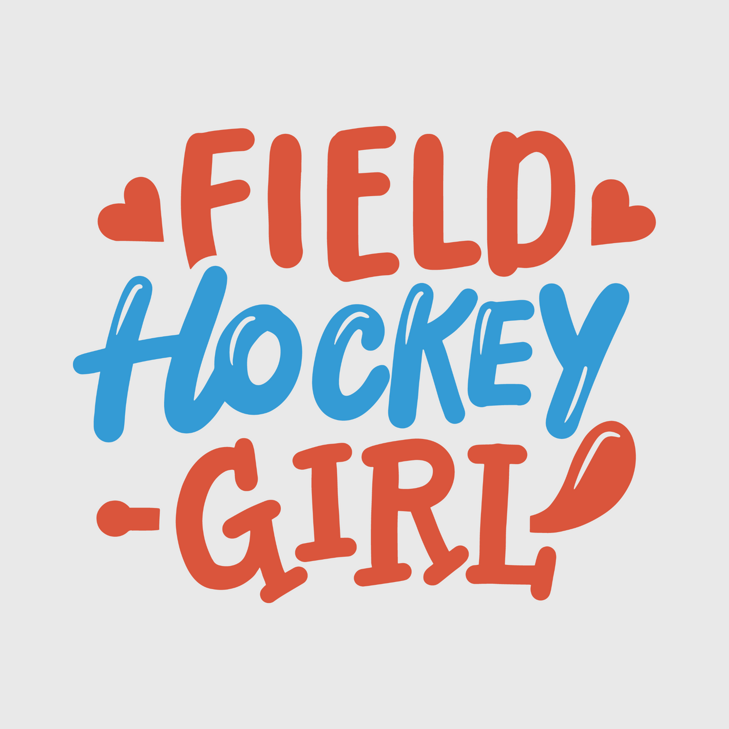 Field Hockey Girl Enthusiast Transfer