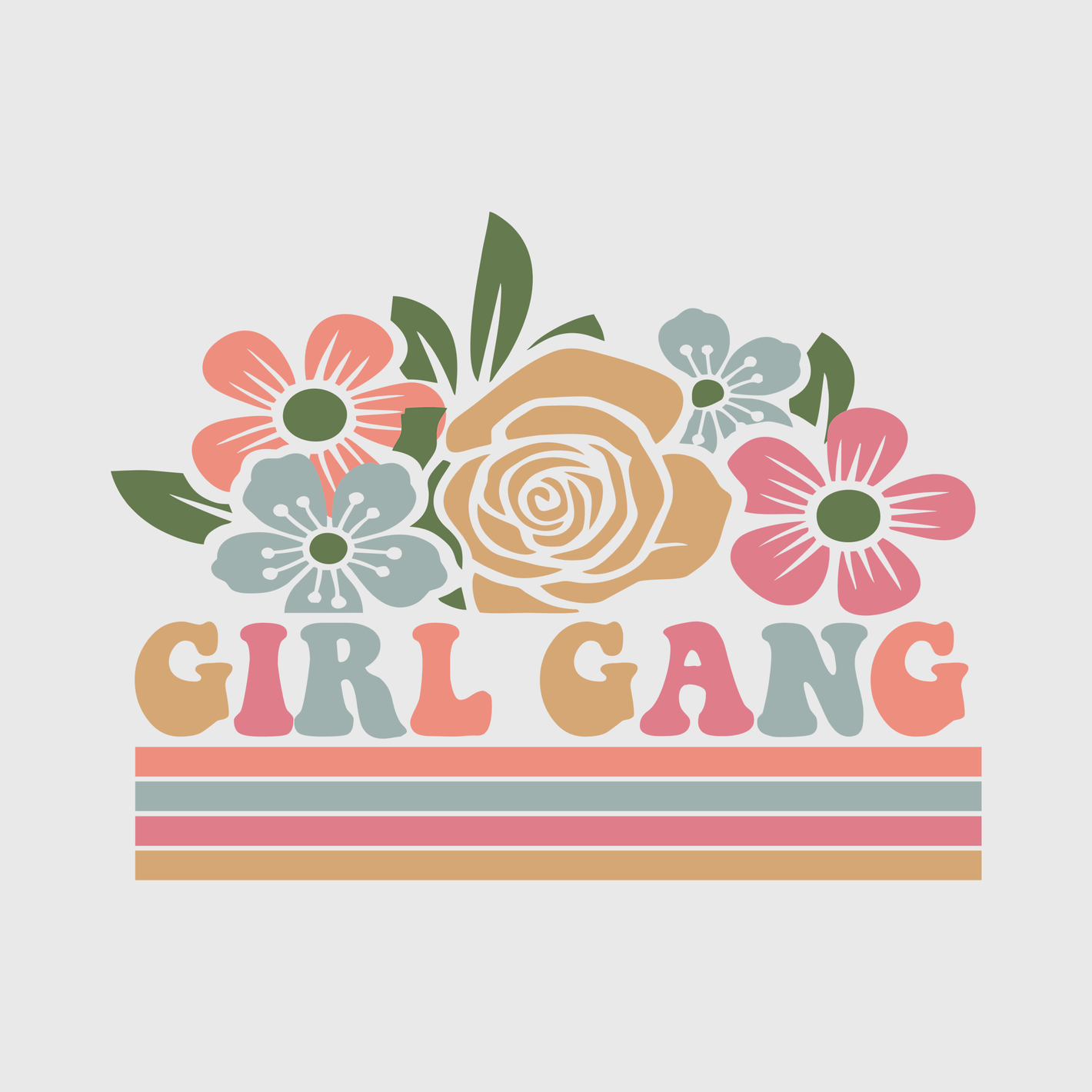 Girl Gang Florals Transfer