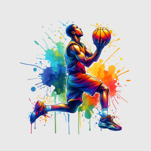 Multicolor Basketball Player Transfer