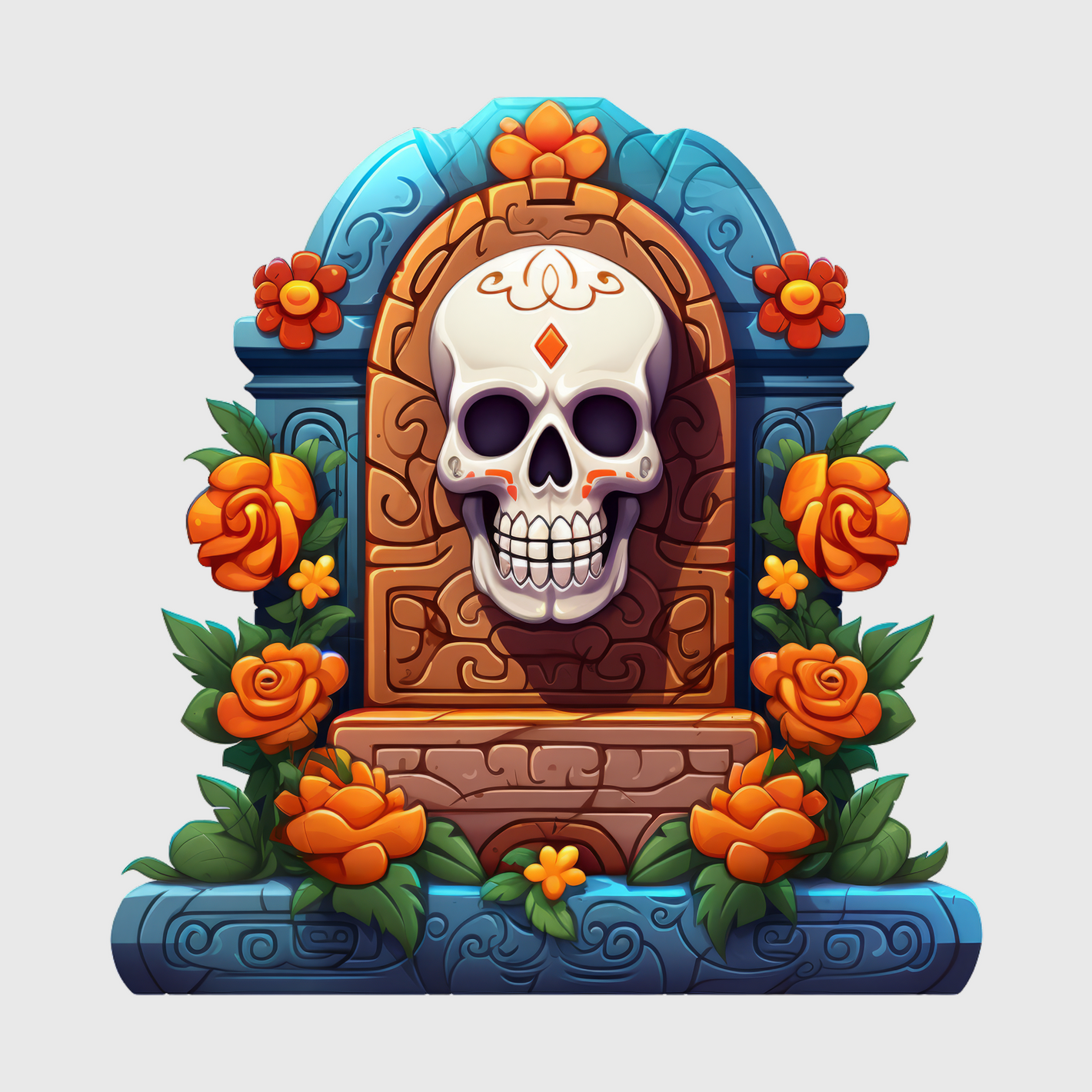 Traditional Sugar Skull Altar Transfer