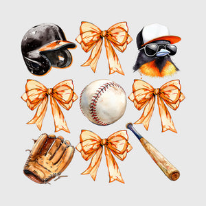 Orange Crush Baseball Set Transfer
