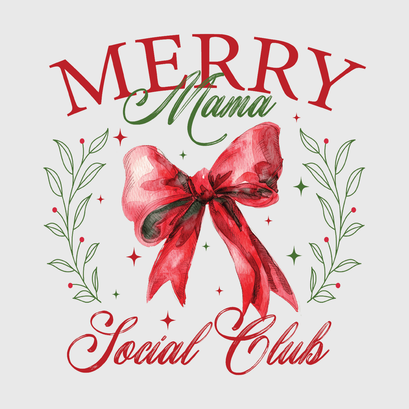 Merry Christmas Social Club Transfer