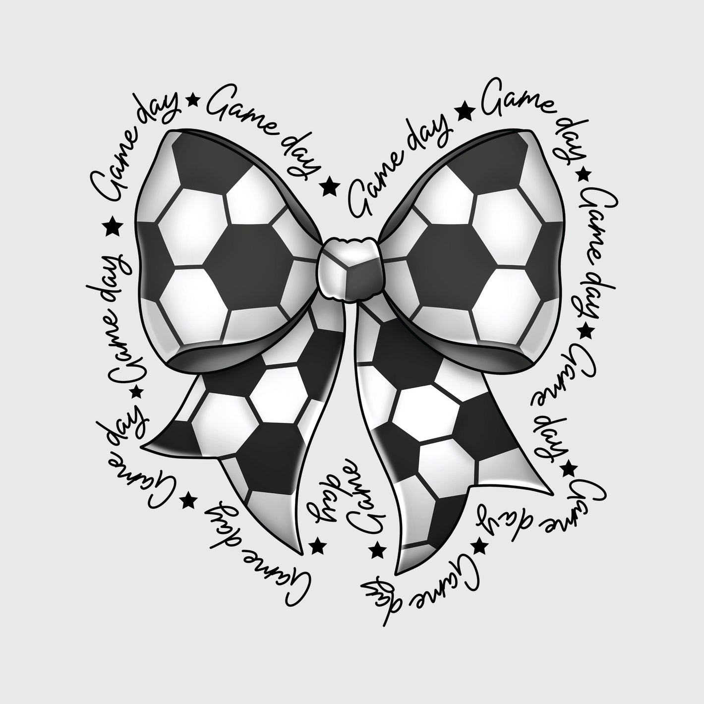 Heart Bow Soccer Ball Transfer