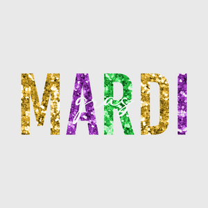 Mardi Glitter Letters Transfer