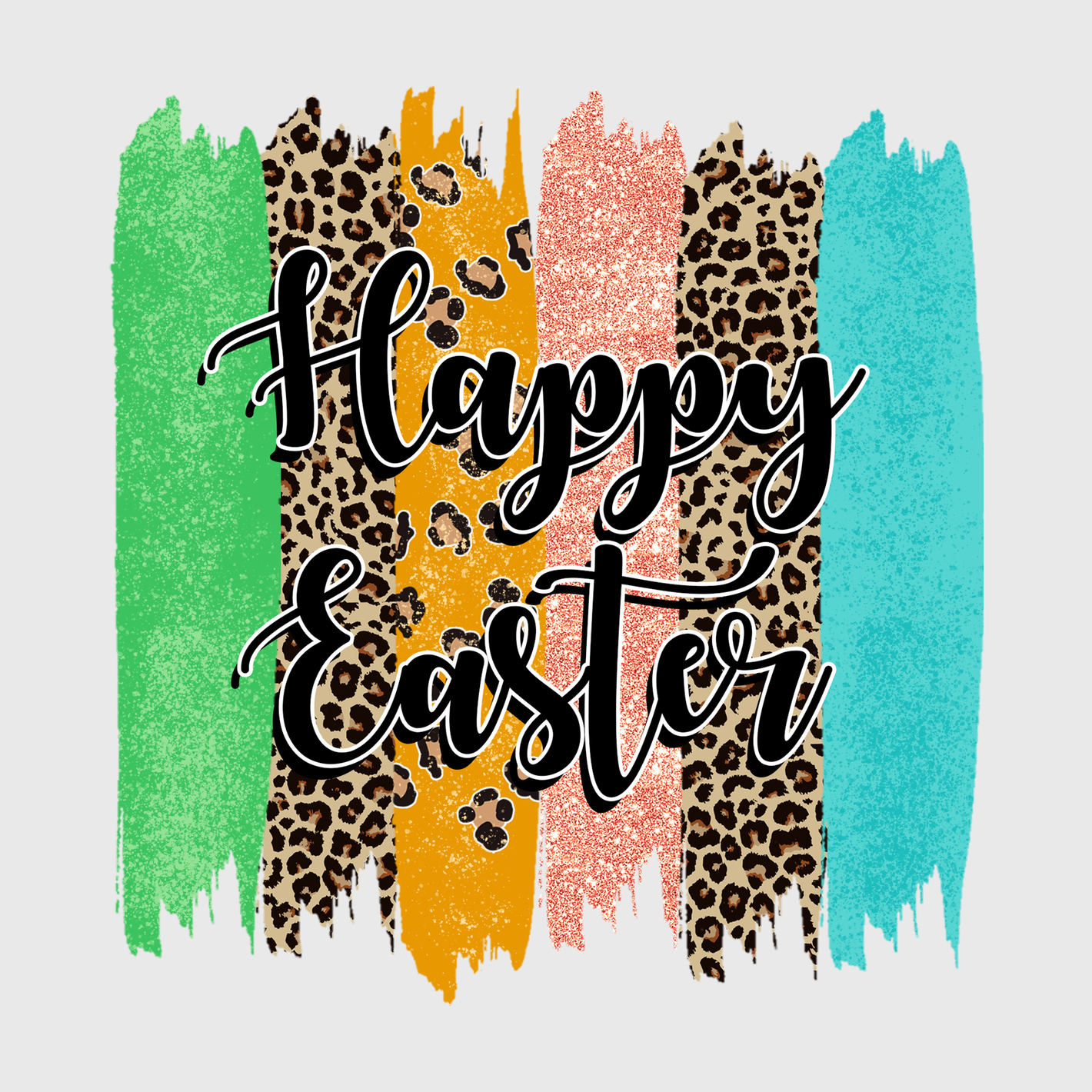 Happy Easter Typography Transfer