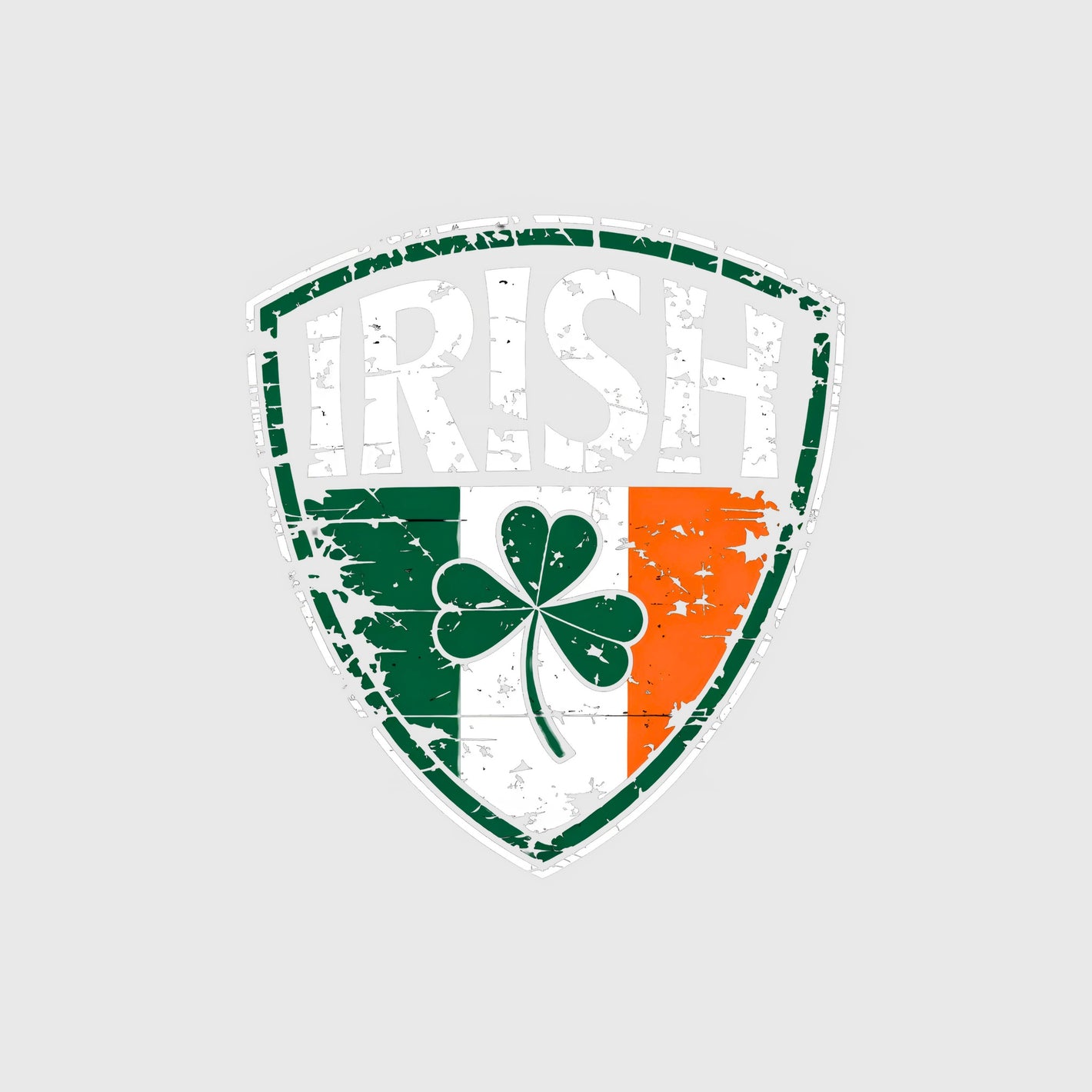 Irish Shamrock Shield Transfer