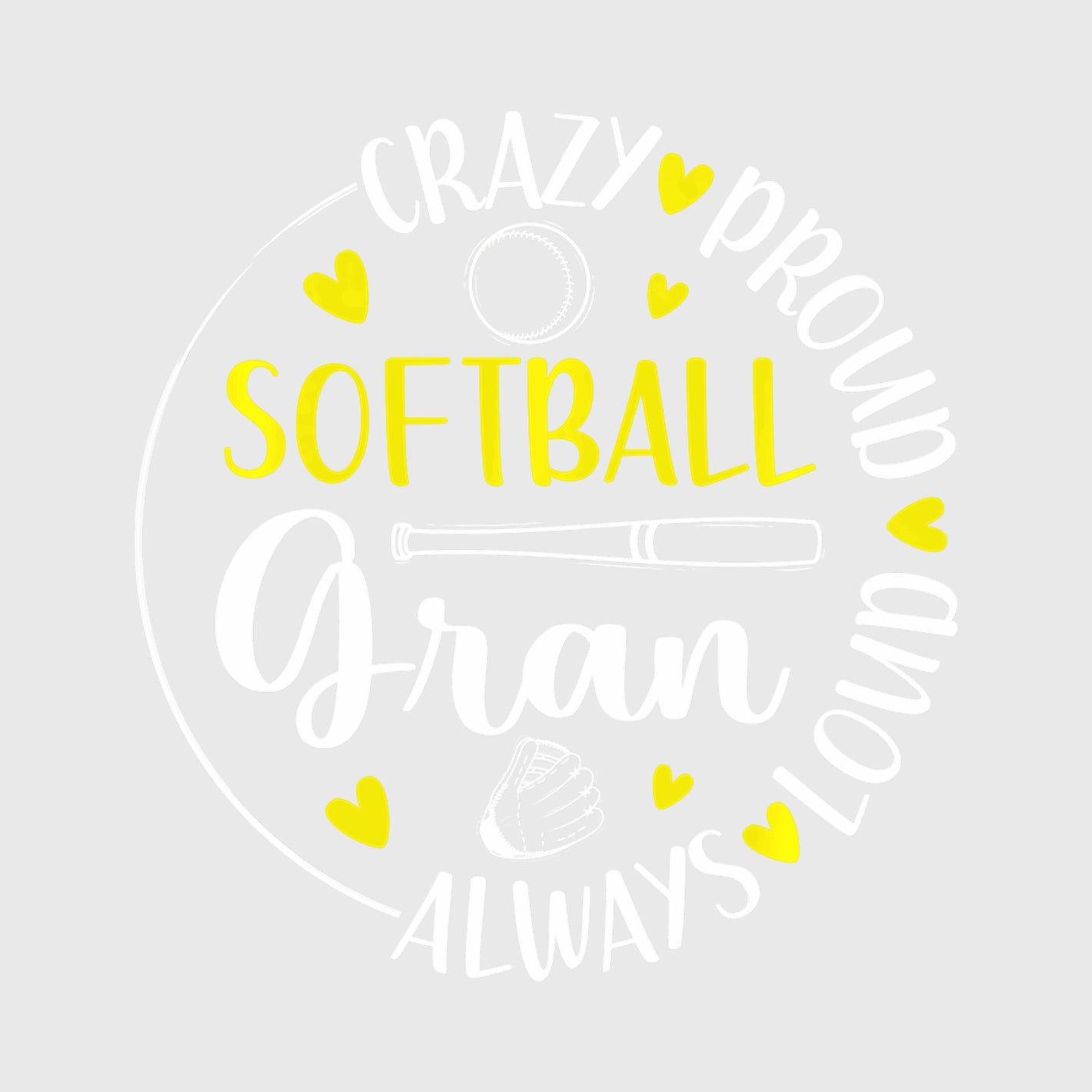 Softball Mom Energy Circle Transfer