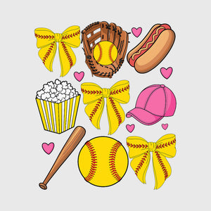 Softball Game Day Icons Transfer