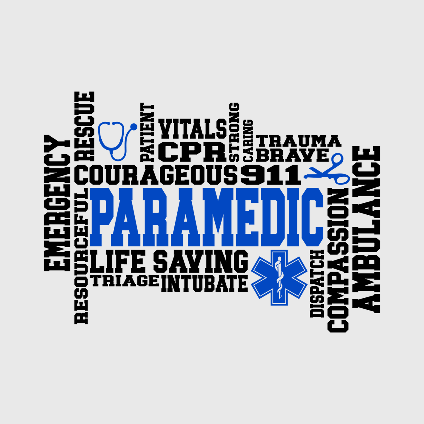 Paramedic Word Cloud Vital Transfer