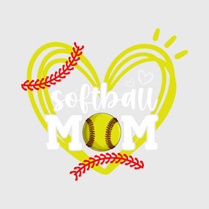 Softball Mom Heartline Transfer