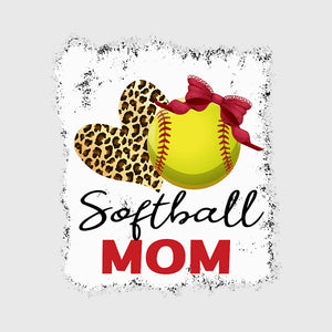 Leopard Softball Mom Pride Transfer