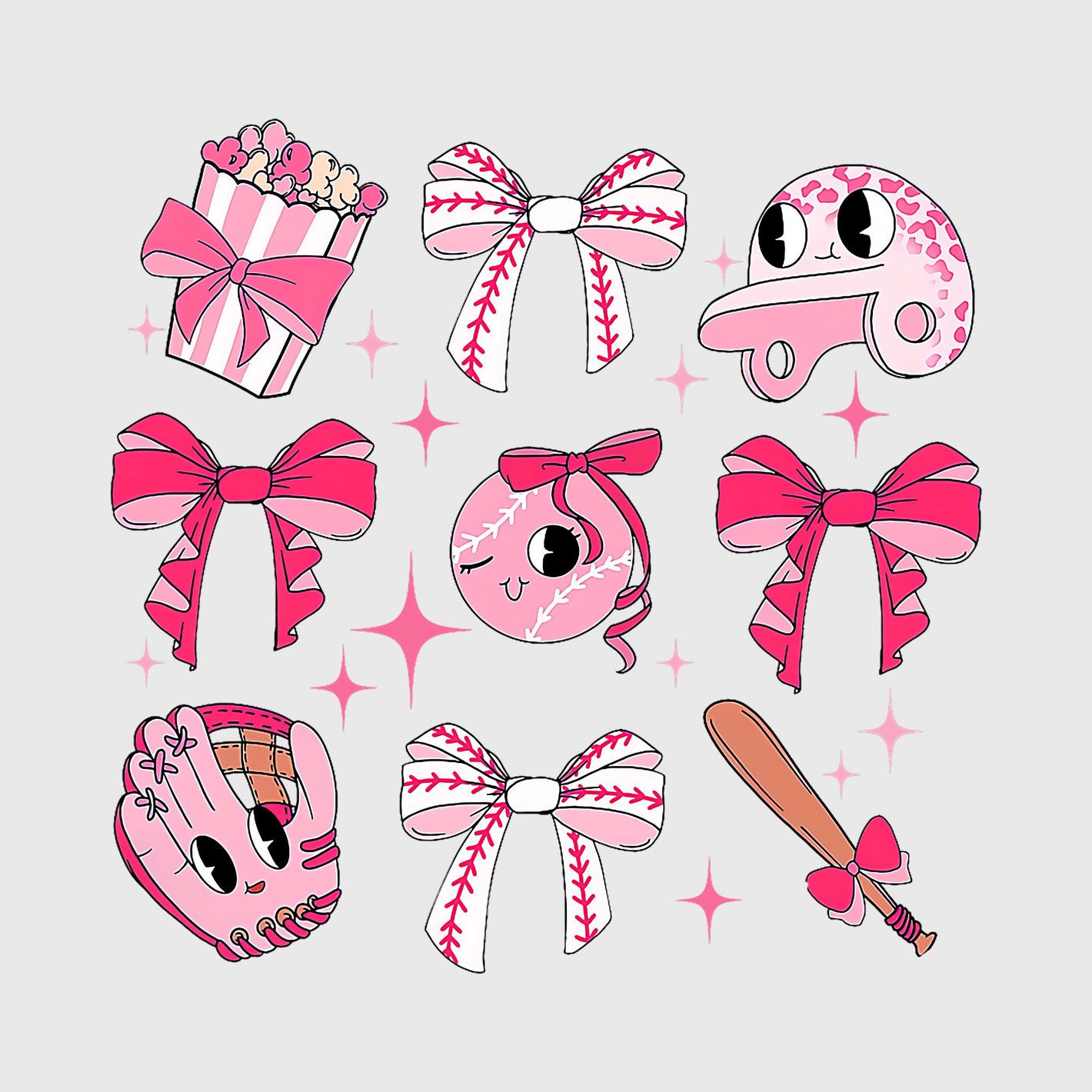 Pink Dugout Icon Set Transfer