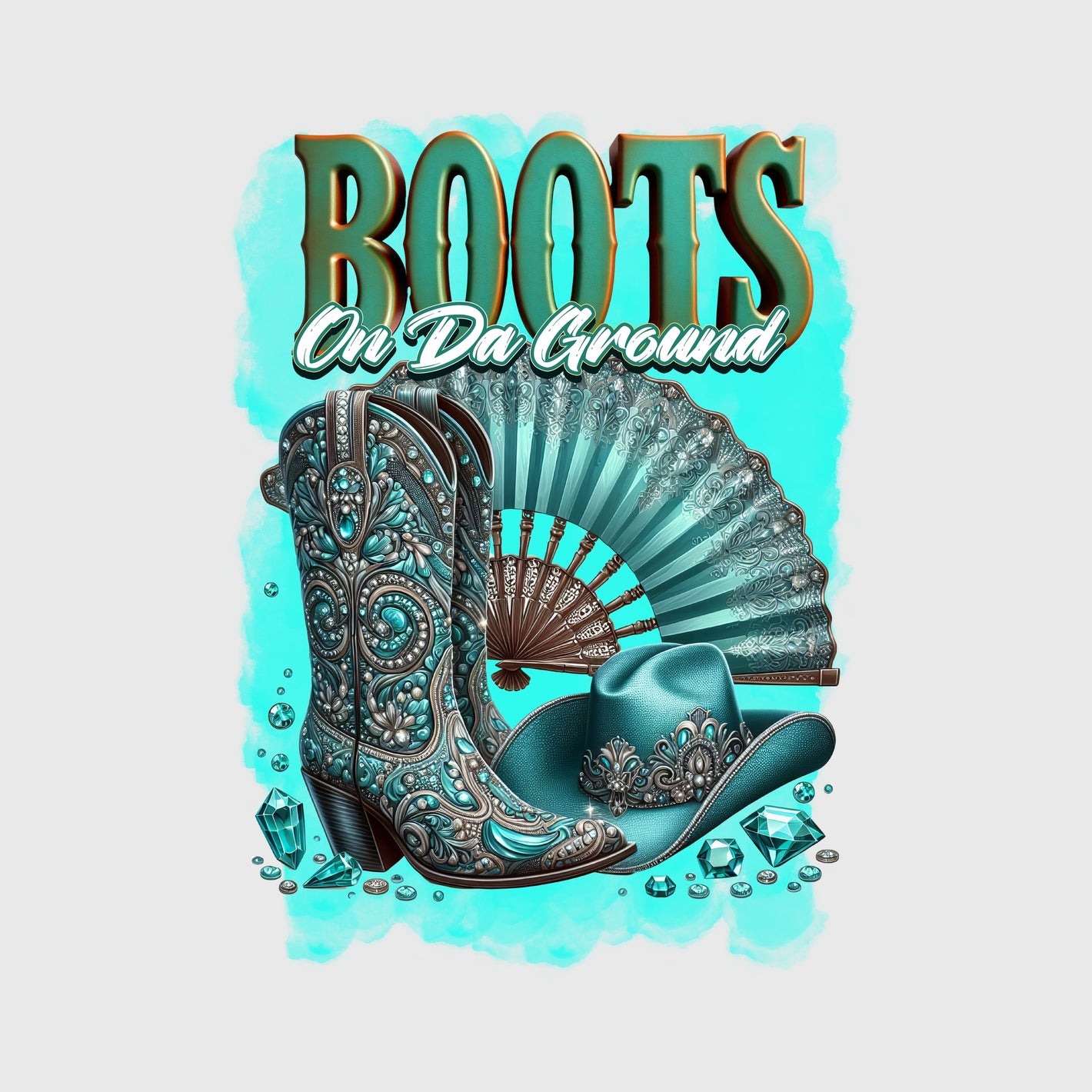 Turquoise Gem Rodeo Transfer