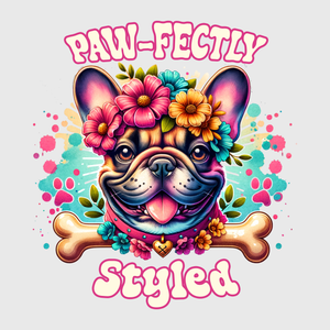 Paw-Fectly Styled Bulldog Transfer